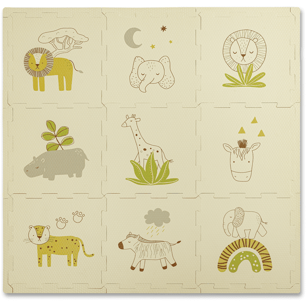 Hakuna Matte Puzzlematte für Babys – Safari Tiere