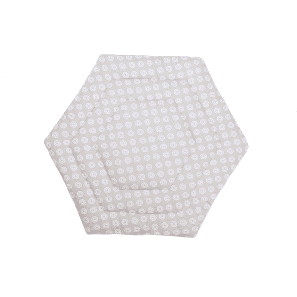 fillikid Matelas de parc bébé hexagonal jersey blanc 124 cm