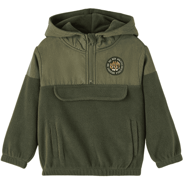 name it Fleece-anorak Nmmorm Oil Green 