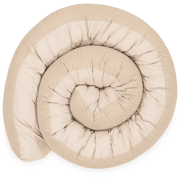 Ullenboom Baby-Bettschlange Waffelpiqué Sand 200 cm
 