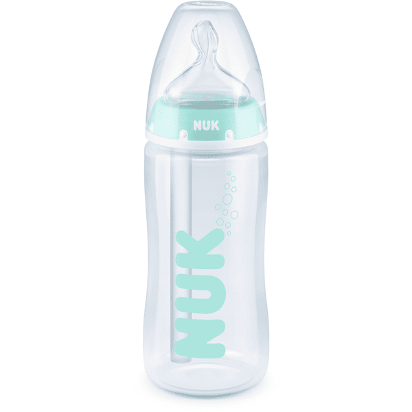 NUK Glasflaska First Choice ⁺ från födseln 120 ml, temperatur control i  dubbelförpackning vit