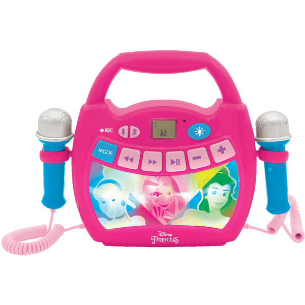 LEXIBOOK Disney Princess Bluetooth® -kaiutin, jossa on valot ja mikrofonit sekä ladattava akku.