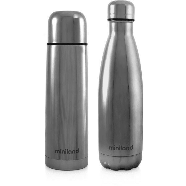 miniland myBaby&me deluxe Thermosflasche silber 500ml 