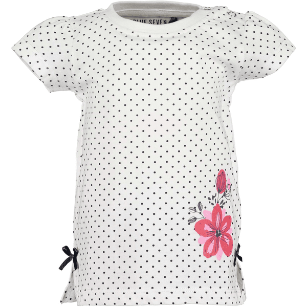 BLUE SEVEN  Camiseta flores blancas