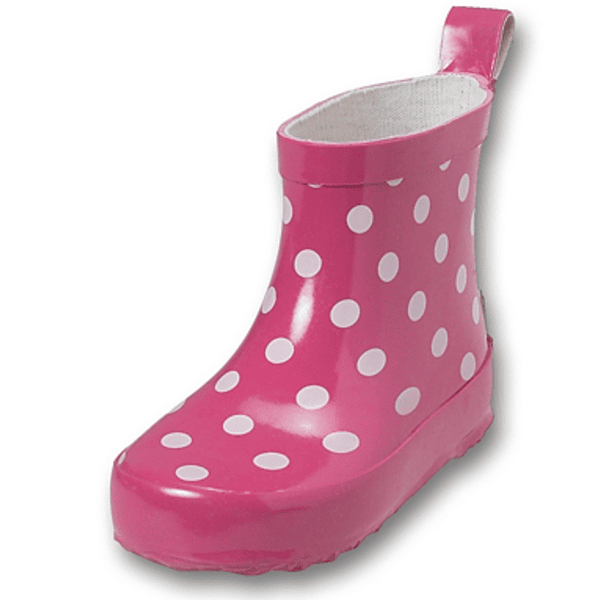 PLAYSHOES Girls Stivali di gomma bassi a pois, colore pink, privi di PVC