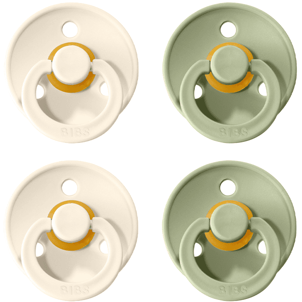 BIBS® Schnuller Colour Ivory / Sage 0-6 Monate, 4 Stk.