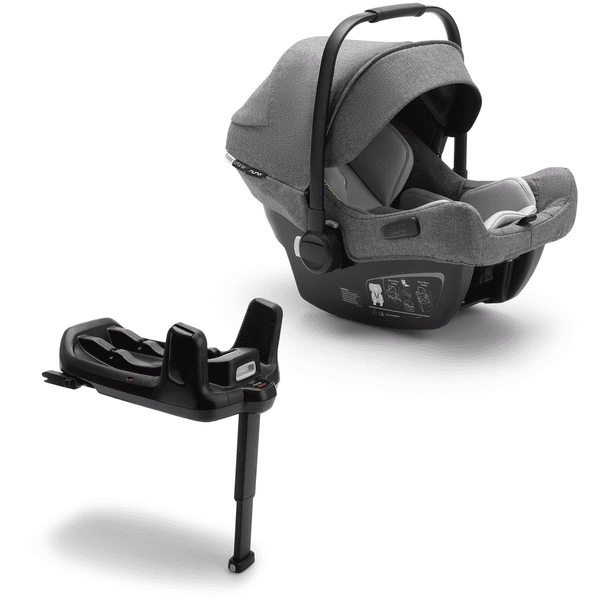 bugaboo Autostoel Turtle Air by Nuna Grey met base Wingbase Collection 2023