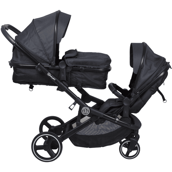 POUSSETTE DOUBLE GAYA - GRIS - de la naissance à 3 ans - LILO BEBE NC