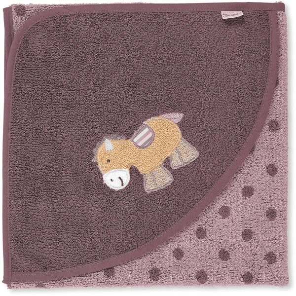 Sterntaler Asciugamano da bagno con cappuccio Pauline viola chiaro 80 x 80 cm