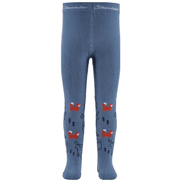 Sterntaler Collants animaux de la forêt bleu moyen 