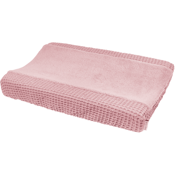 MEYCO Housse de matelas à langer gaufrée peluche Old Pink 50x70 cm