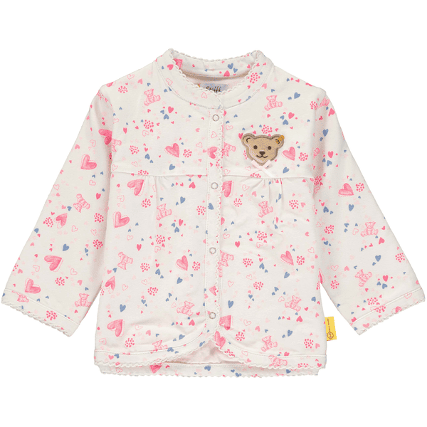 Steiff Girls Sweatjacke, cloud dancer