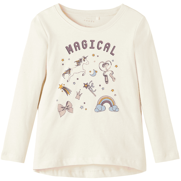 name it Langarmshirt Nmfviolet Whitecap Gray