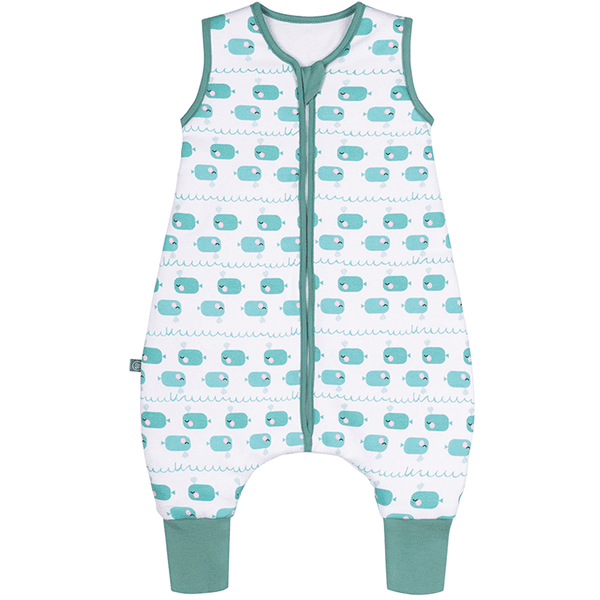 emma &amp; noah slaapzak met voeten walvis blauw 2.5 TOG 