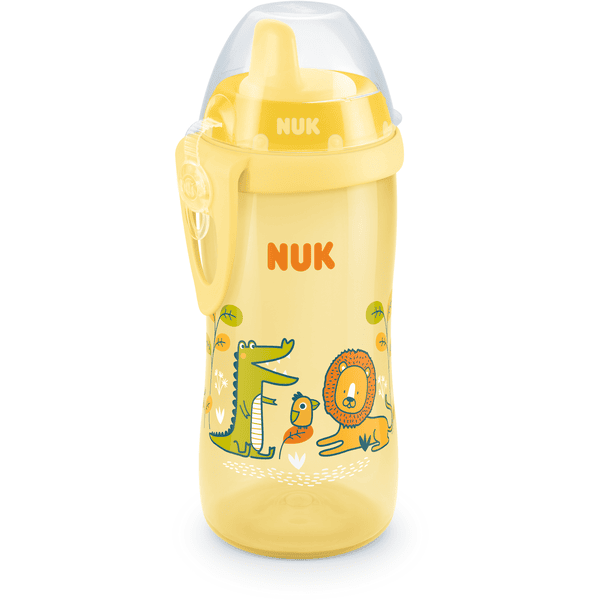 NUK Drikkeflaske Kiddy Kopp 300 ml, løve gul