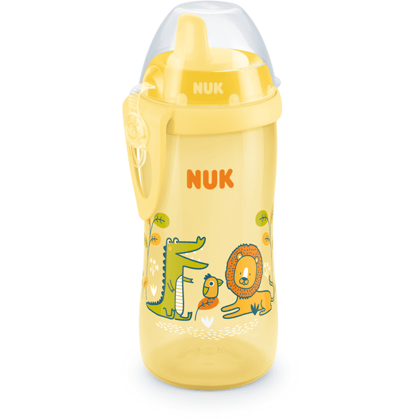 NUK Trinkflasche Kiddy Cup 300 ml, Löwe gelb