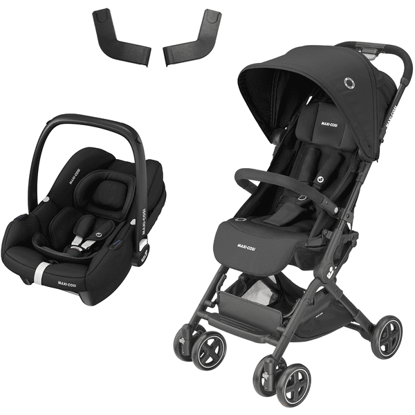 MAXI COSI Passeggino Lara² Essential Black con ovetto CabrioFix i-Size Essential Black + Adattatori