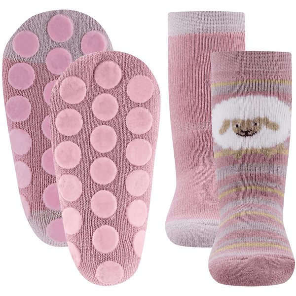 Ewers Stoppersocken 2er-Pack Schäfchen old rose