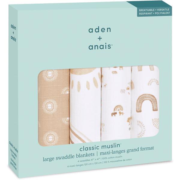 aden + anais™ puckdoekjes Keep Rining 4-pack