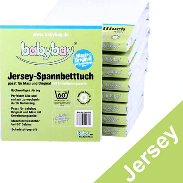 babybay Housse Jersey XXL pour Original/Maxi, avec face extensible