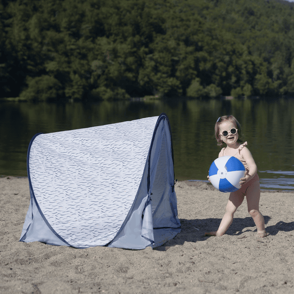 Babymoov Anti-UV-Sonnenzelt 50+ UPF-Schutz – blauer Streifen