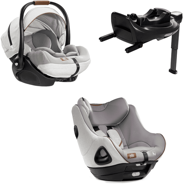 Joie Signature i-Harbour Oyster 2024 kinderzitje inclusief i-Level Recline Oyster baby-autostoeltje en i-Base Encore basisstation