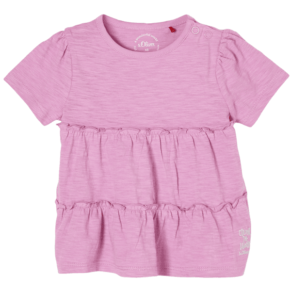 s. Olive r T-shirt med volanger rosa