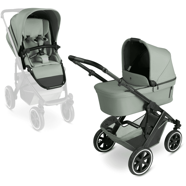 ABC DESIGN Kombikinderwagen Salsa 5 Air pine inkl. cybex GOLD Babyschale Cloud G i-Size Plus Moon Black Plus und Adapter 