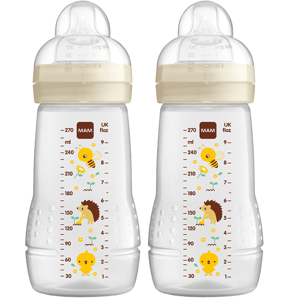 MAM Babyflaska Easy Active ™ 270 ml, bi/sikkelkott i dubbelförpackning