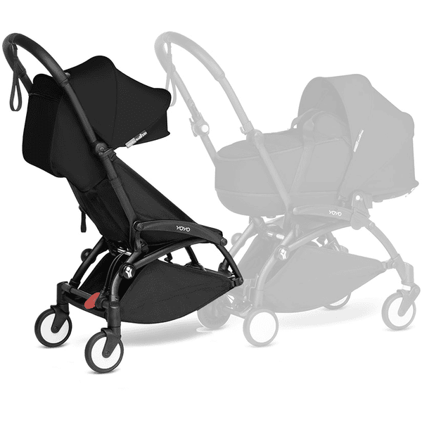 BABYZEN Kinderwagen YOYO 6+ connect Black mit Textilset Black