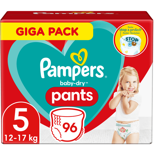 Pampers Baby Dry Pants, Gr.5 Junior, 12-17 kg, Giga Pack (1x 96 trusebleier)