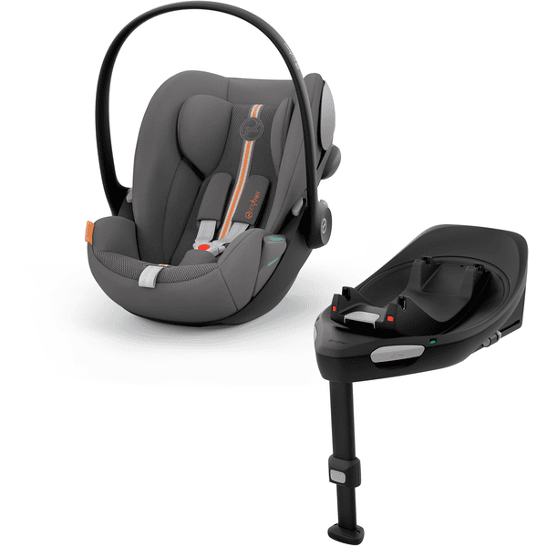 cybex GOLD Babyschale Cloud G i-Size Plus Lava Grey Plus mit Basisstation Base G