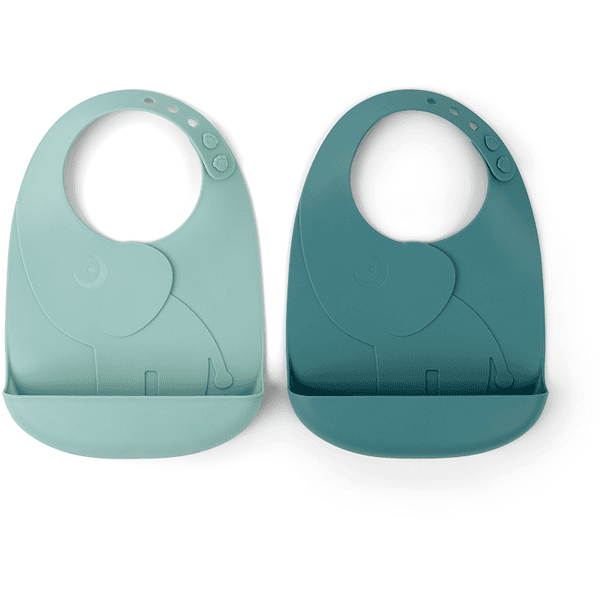 Done by Deer™ Lätzchen Peekaboo Elphee Blau,  2-er Pack