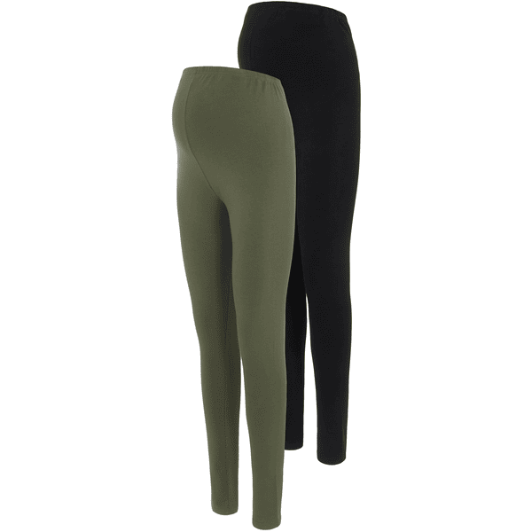 mama;licious Umstandsleggings MEMMA 2er-Pack Black/Thyme