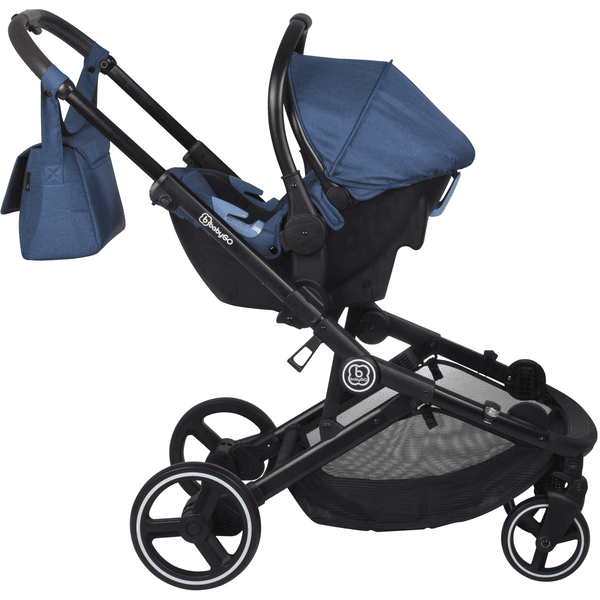 babyGO Poussette 3 en 1 pour jumeaux – Poussette frère et soeur