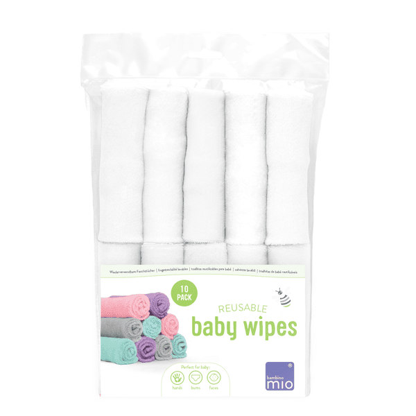 Bambino Mio Lingettes lavables neige, lot de 10