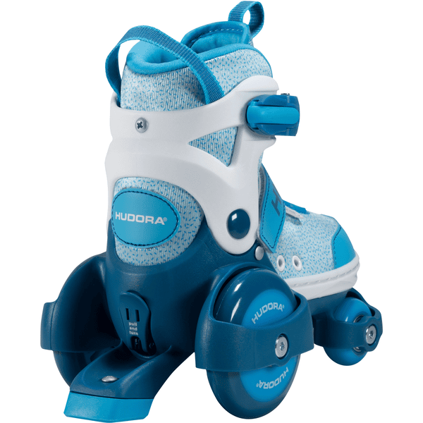 HUDORA Rollers quad enfant, T. 30-33, bleu - Rollers, patins - Achat moins  cher