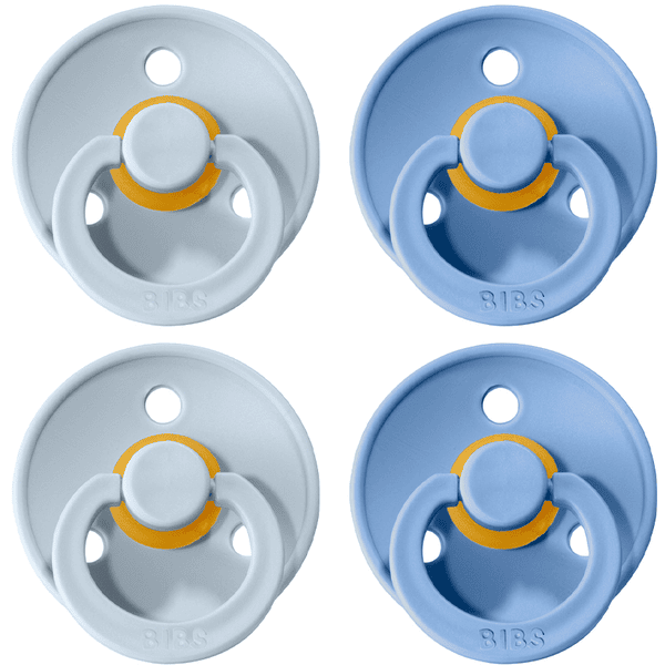 BIBS® Schnuller Colour Sky Blue / Baby Blue 6-18 Monate, 4 Stk.