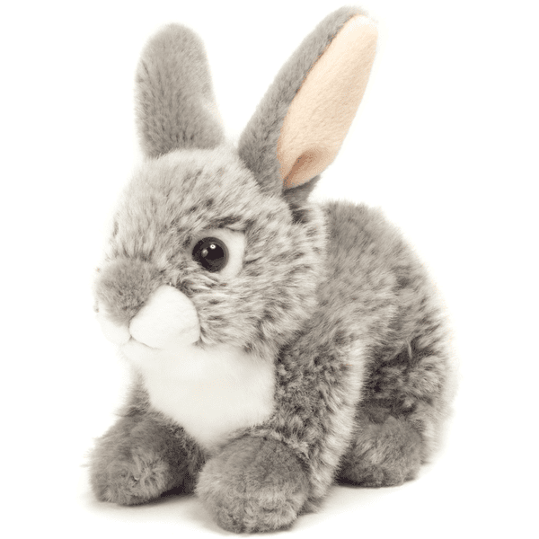 Teddy HERMANN ® Coniglietto seduto grigio 18 cm