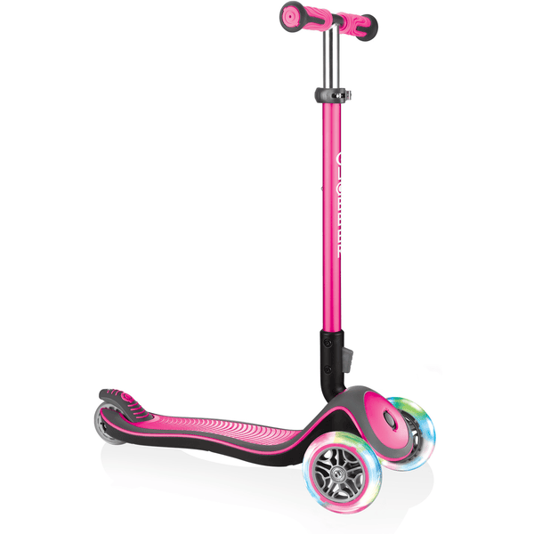 GLOBBER Scooter ELITE DELUXE LIGHTS mit Leuchtrollen, pink