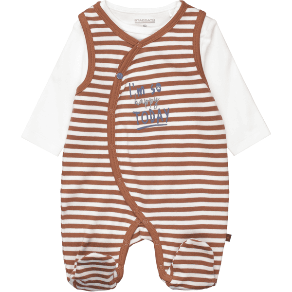  STACCATO  Romper+košile coffee striped 