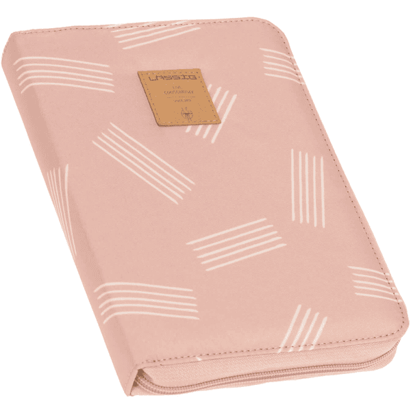 LÄSSIG Mother passport cover med glidelås Soft Stripes rose