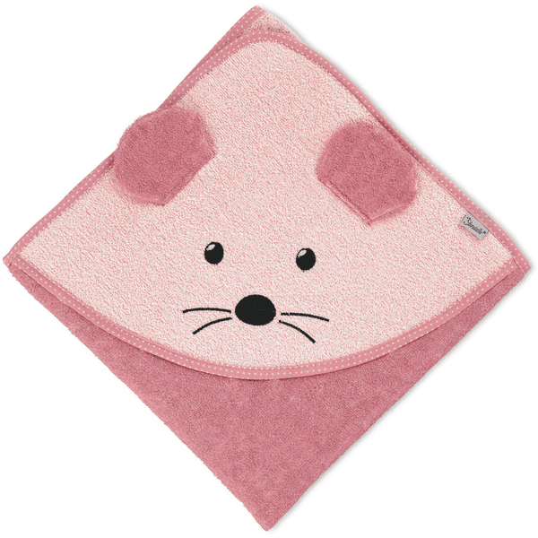 Sterntaler Asciugamano con cappuccio Mabel rosa 100 x 100 cm