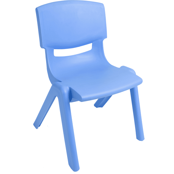 chaise enfant plastique bleu vintage