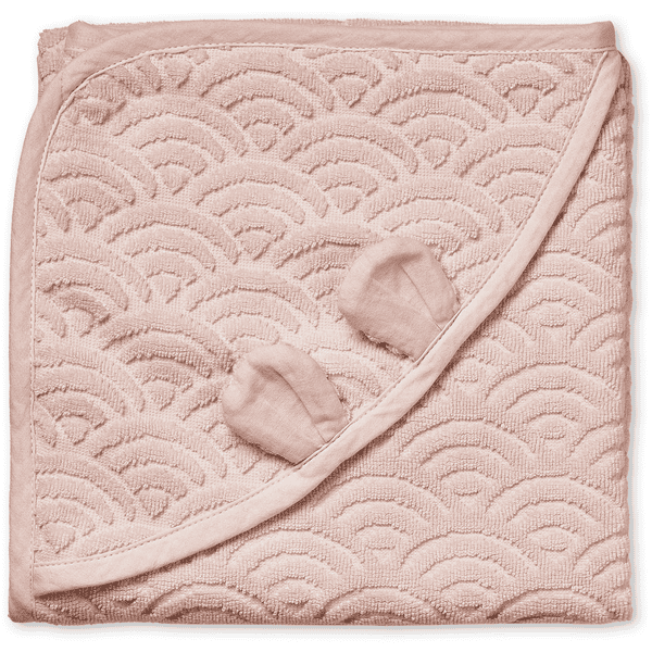 Cam Cam® COPENHAGEN Ręcznik kąpielowy z kapturem z uszami Baby Pink