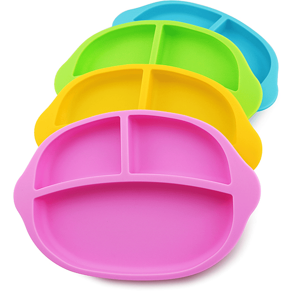 haakaa® Assiette bébé silicone, gris