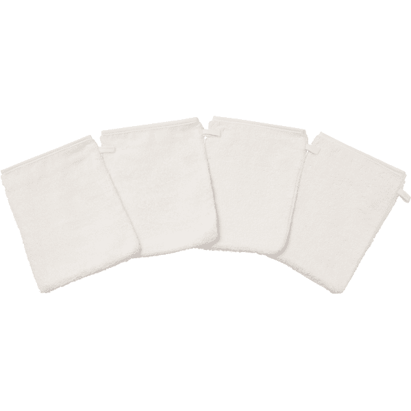 kindsgard Manoplas de lavado vasklude Pack de 4 blancas