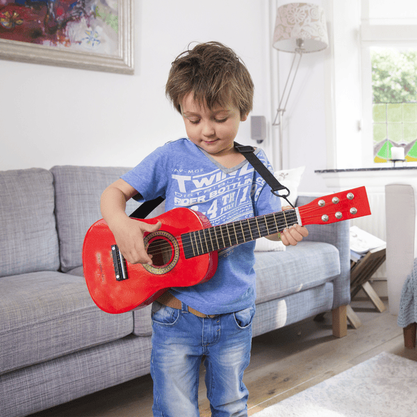 New Classic Toys Guitare enfant bois bleu