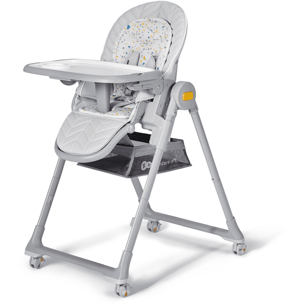 Chaise haute Kinderkraft évolutive FINI gris : chaise haute bébé sur Bébé 9