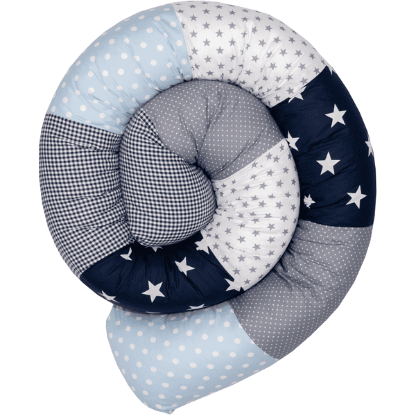 Ullenboom Baby bedje slang blauw lichtblauw lichtblauw grijs 200 cm 